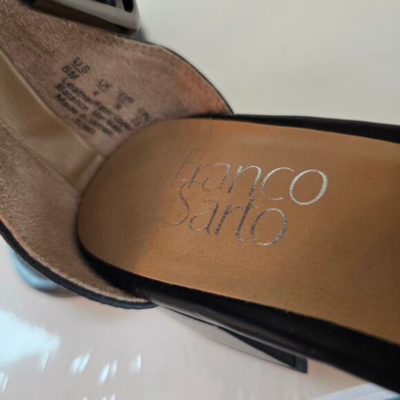 Franco Sarto Toma Sandal Women's 6M Black Suede Smooth Leather Braided Party - Picture 6 of 14